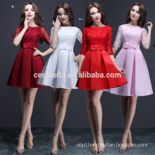 4 colors Half Sleeve evening dinner dress multicolor Evening Dress party dress